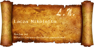 Lacza Nikoletta névjegykártya