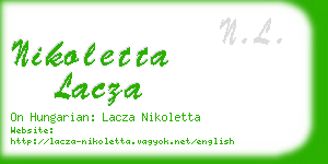 nikoletta lacza business card